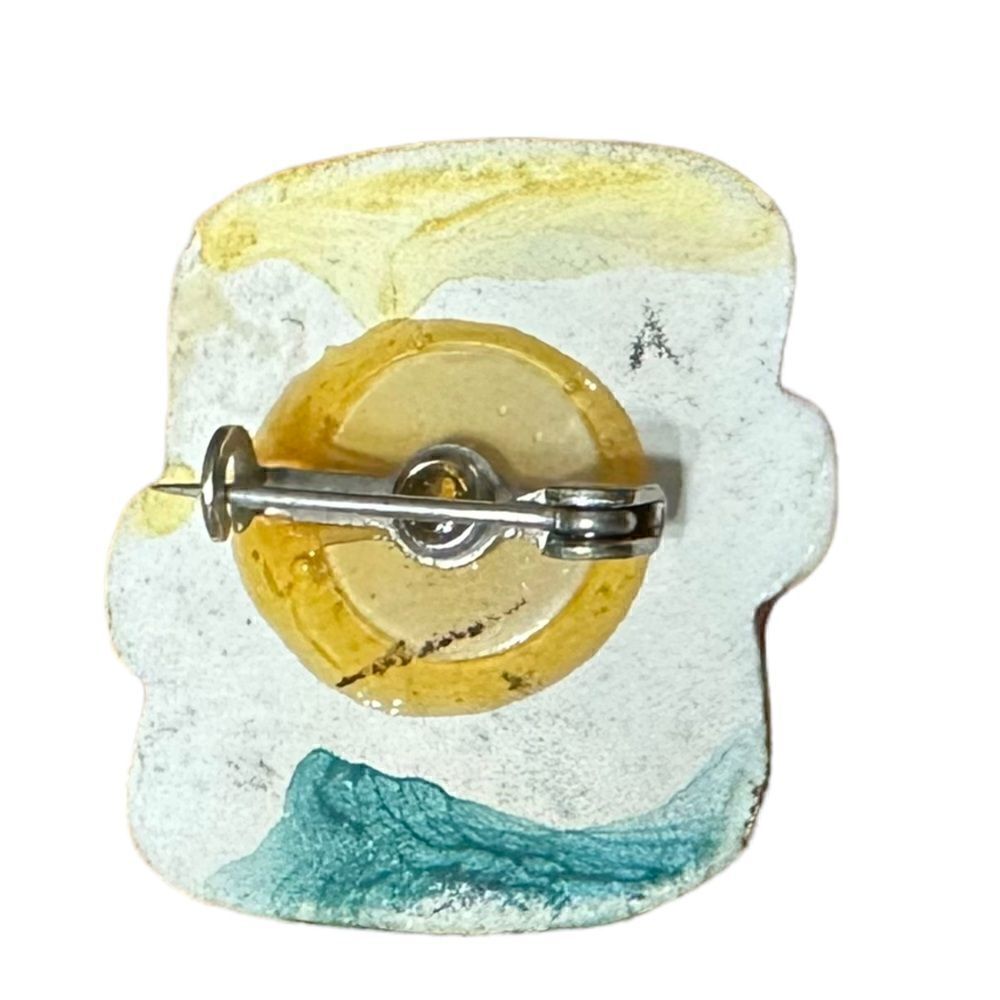 Vintage ceramic handmade musical pin - Picture 5 of 8